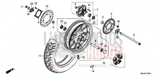 ROUE ARRIERE CMX500A2L de 2020